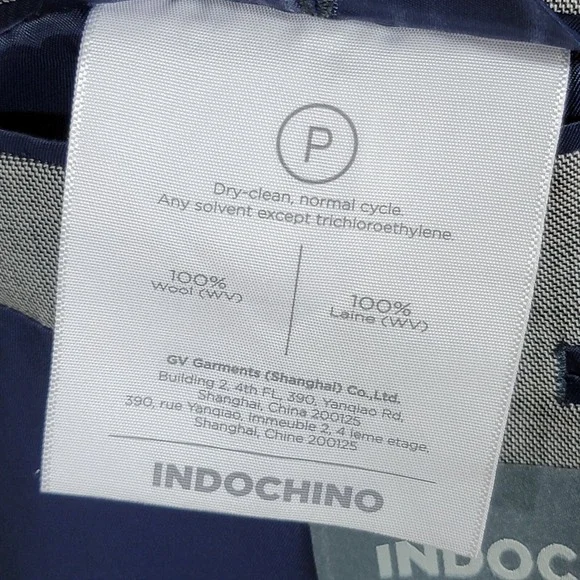 Indochino‎ Men's Sport Coat Blazer Two Button Gray Sharkskin Wool Size about 50L